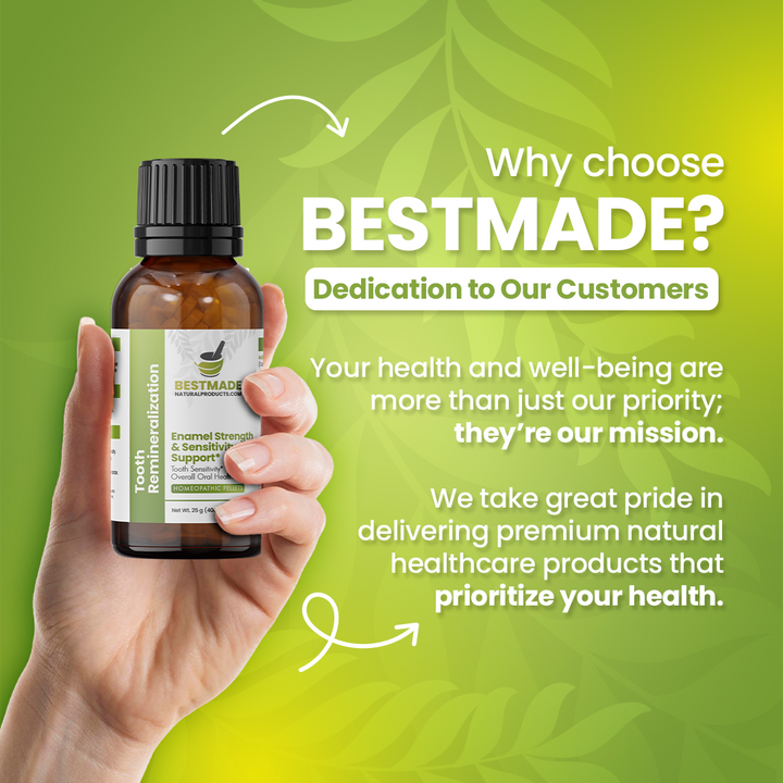 Tooth Remineralization Support - Cell Salt Combination to Reduce Sensitivity, Protect Enamel & Strengthen Teeth | Homeopathic, Non-Toxic, Natural, 400 Pellets