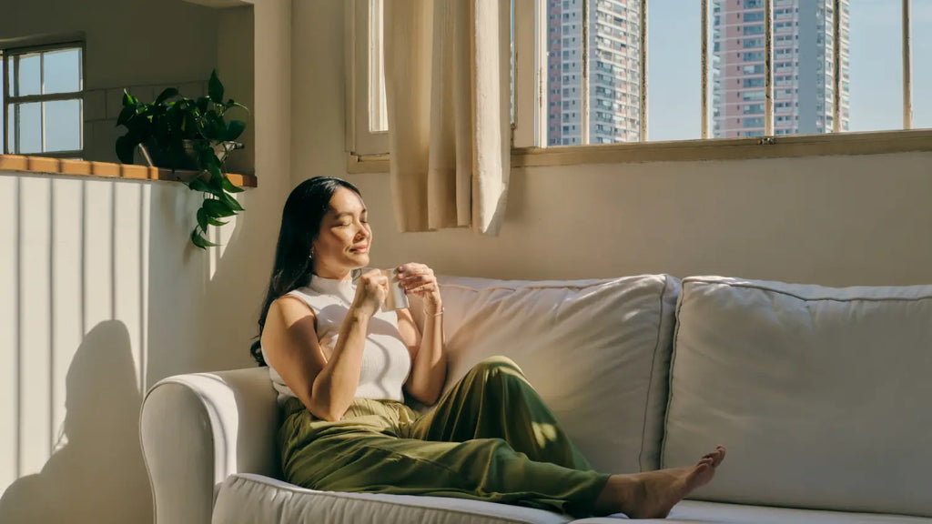 Woman practicing mindfulness