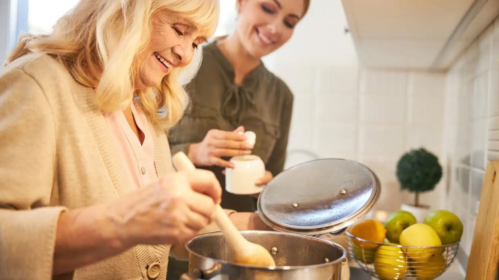 Women cooking together