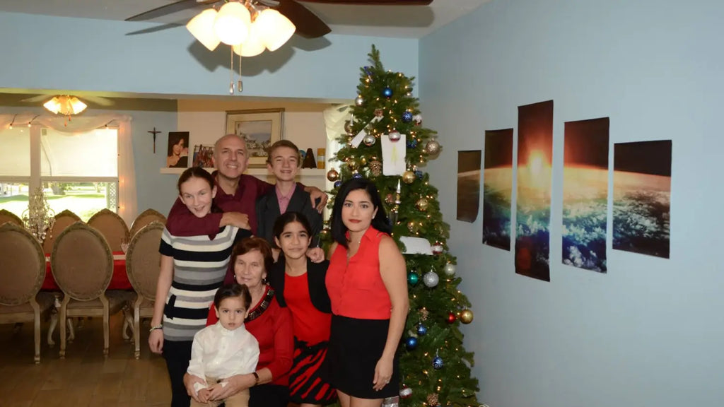 Family picture in Christmas