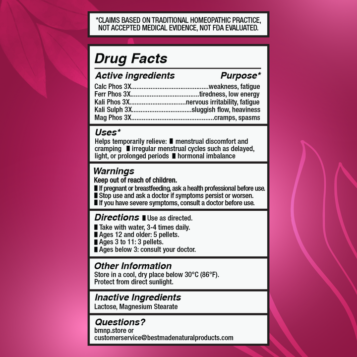 Menstrual Support BIO15 - Cell Salt Combination for Irregular, Painful or Heavy Periods