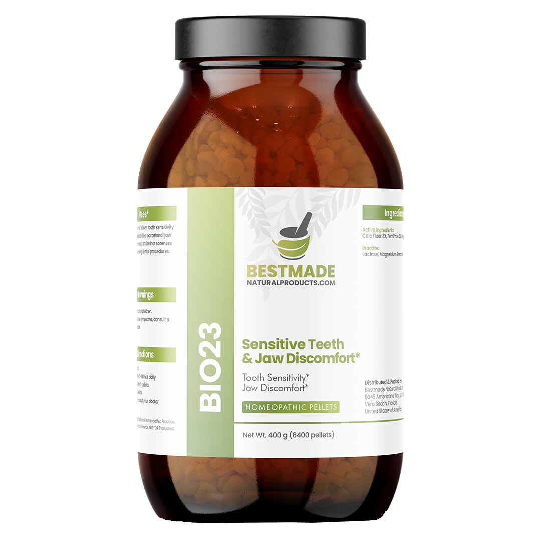 Toothache &amp; Jaw Pain BIO23 - Cell Salt Combination for Tooth Sensitivity and Oral Discomfort | 6400 Pellets