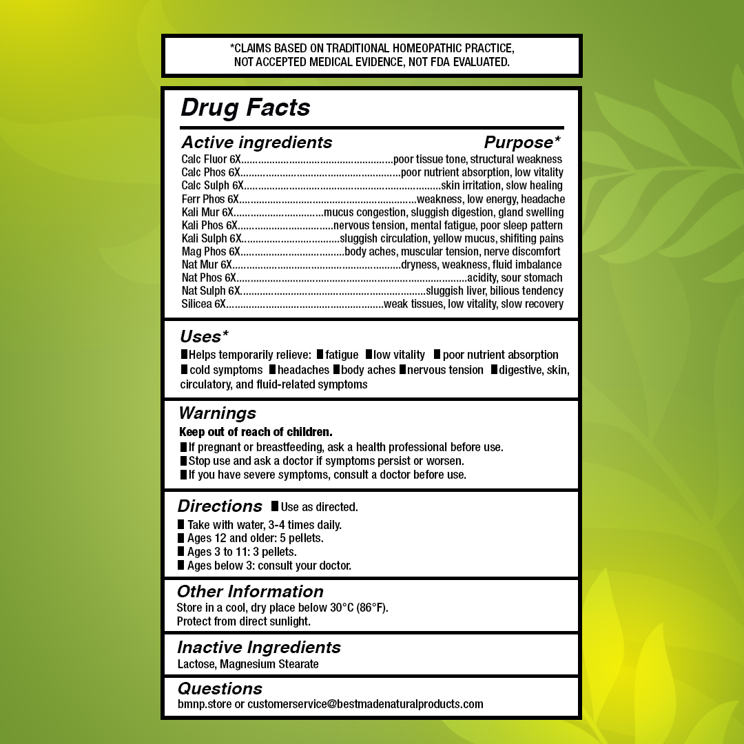 Total Tissue Cell Salt Mineral Combination BIO28 - Helps Your Body Absorb and Use Nutrients, Increases Energy Levels, Helps Improve Sleep Patterns, Overall Health and Vitality | Pellets, Big Jar