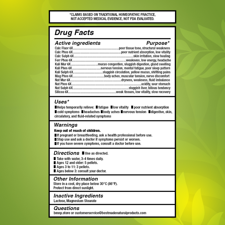 Total Tissue Cell Salt Mineral Combination BIO28 - Helps Your Body Absorb and Use Nutrients, Increases Energy Levels, Helps Improve Sleep Patterns, Overall Health and Vitality | Pellets, Big Jar