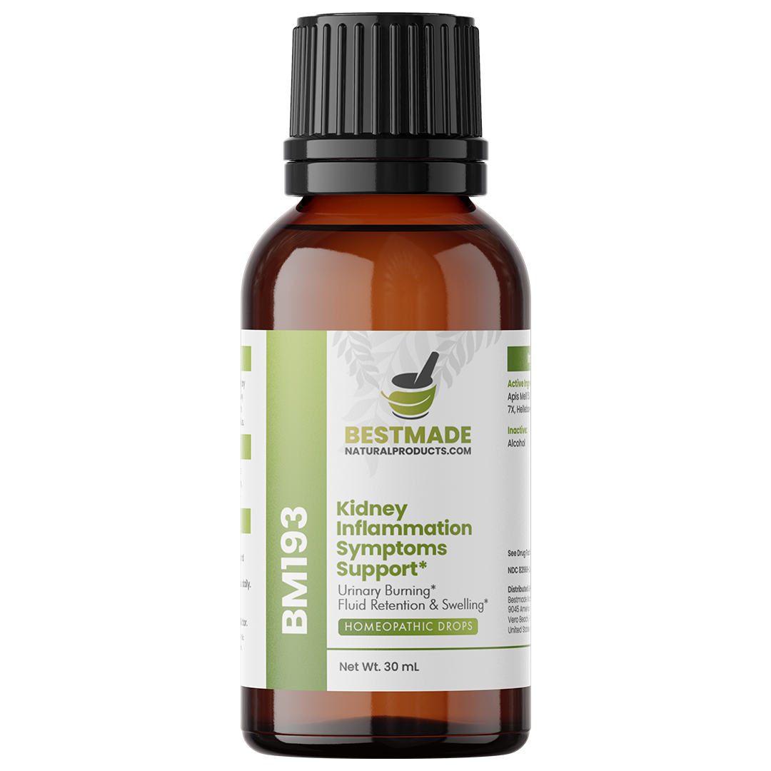 Kidney Inflammation Support (BM193) - Foamy Urine, Body Aches &amp; Swelling, Skin Rashes | Homeopathic Combination Remedy, Non-Toxic, Natural, 30 mL Drops