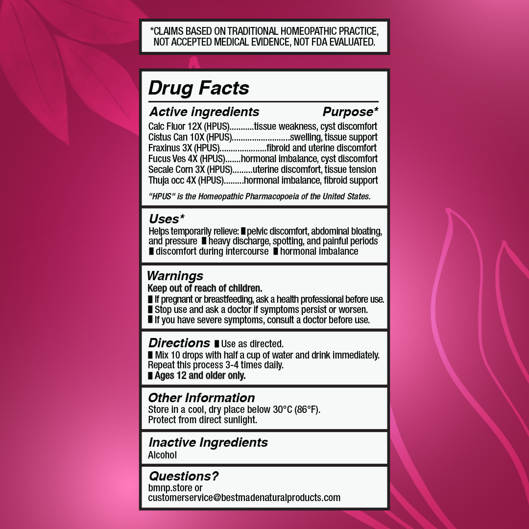 Rétrécissement fibreux - Kystes ovariens Remedy BM36 30 ml