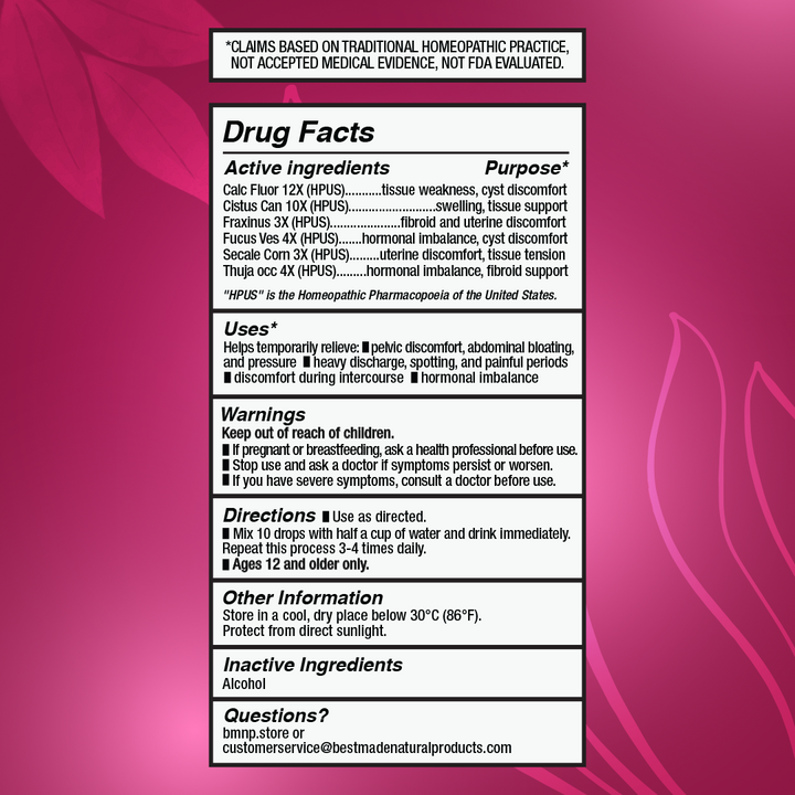 Rétrécissement fibreux - Kystes ovariens Remedy BM36 30 ml