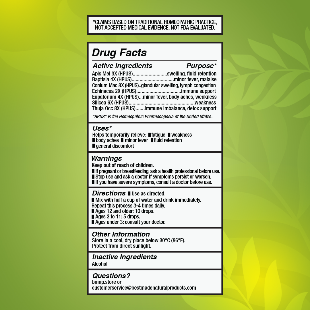 Toxins &amp; Immunity Improvement Support (BM5) - Detox from Toxins, Pollutants &amp; Chemicals, Promotes Kidney &amp; Liver Health | Homeopathic Combination Remedy, Non-Toxic, Natural, 30 mL Drops
