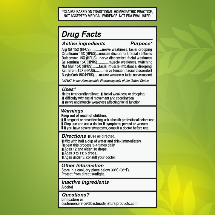 Facial Paralysis Natural Remedy (BM68) - Help with Bell&