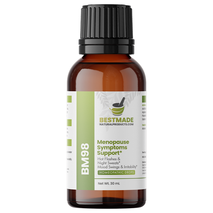 Menopause Symptoms Support (BM98) - Hot Flashes, Night Sweats, Mood Swings, Low Energy | Homeopathic Combination Remedy, Non-Toxic, Natural, 30 mL Drops