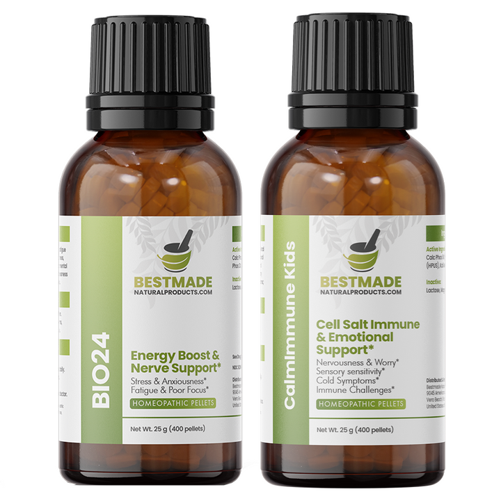 BIO24 + CalmImmune Kids Bundle - Daily Cell Salt Support for Energy, Focus, Calm &amp; Immune Wellness
