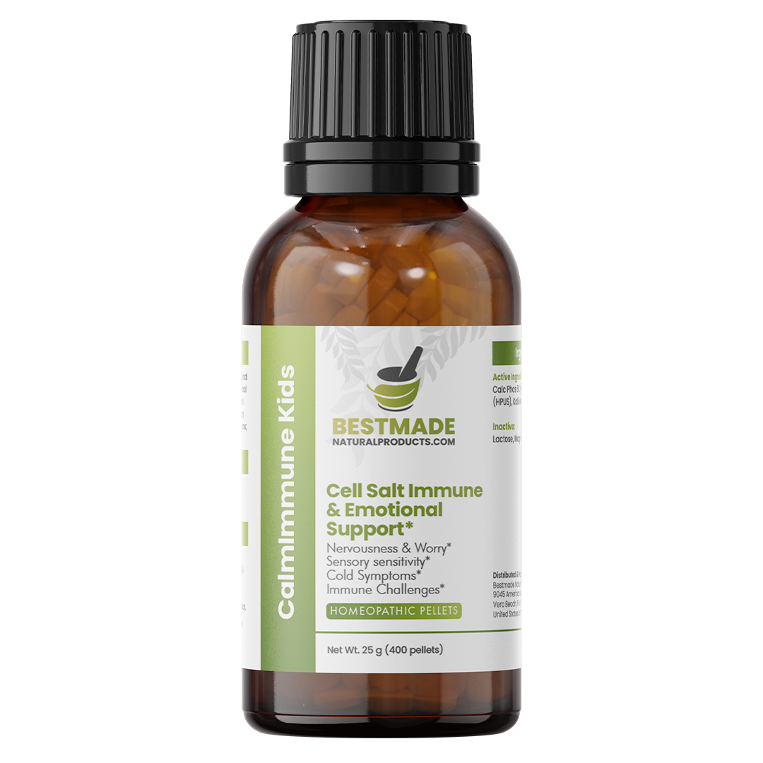 CalmImmune Kids Cell Salt Pellets - Immune & Emotional Support, Nervousness & Sensory Sensitivity Relief for Children, Ages 3+, 400 Pellets