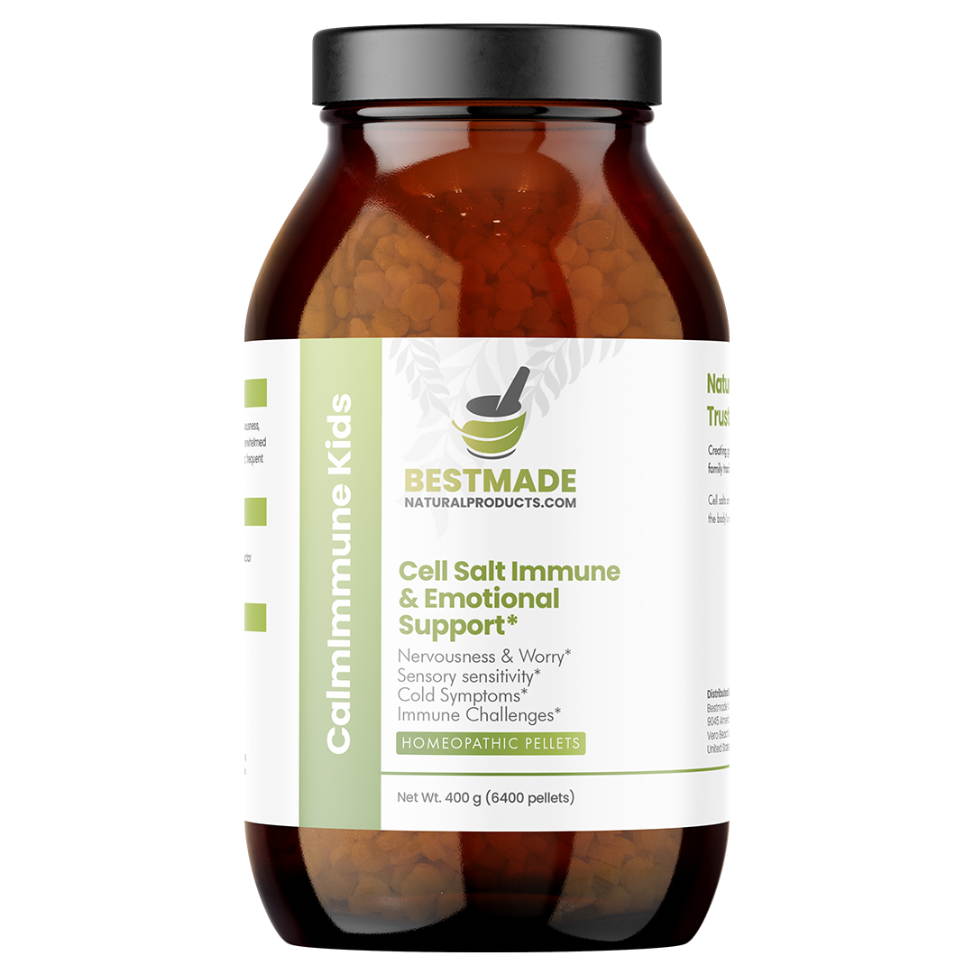 CalmImmune Kids Cell Salt Pellets - Immune & Emotional Support, Nervousness & Sensory Sensitivity Relief for Children, Ages 3+, 6400 Pellets