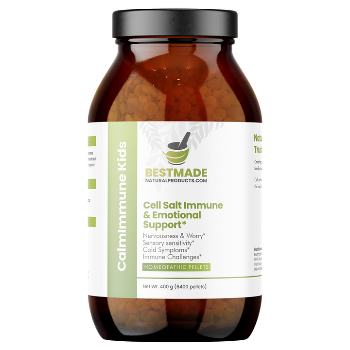 CalmImmune Kids Cell Salt Pellets - Immune & Emotional Support, Nervousness & Sensory Sensitivity Relief for Children, Ages 3+, 6400 Pellets