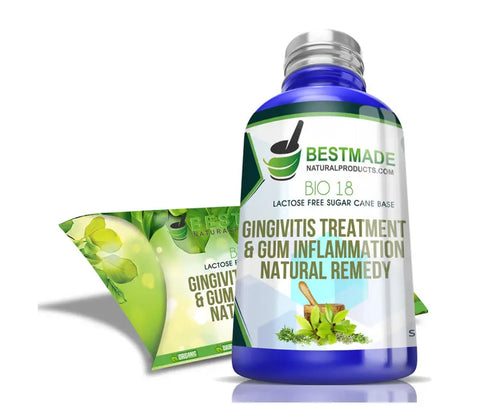 Gingivitis treatment and gum inflammation natural remedy.