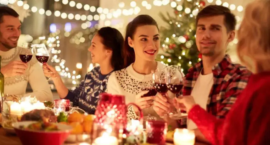 Friends at dinner party