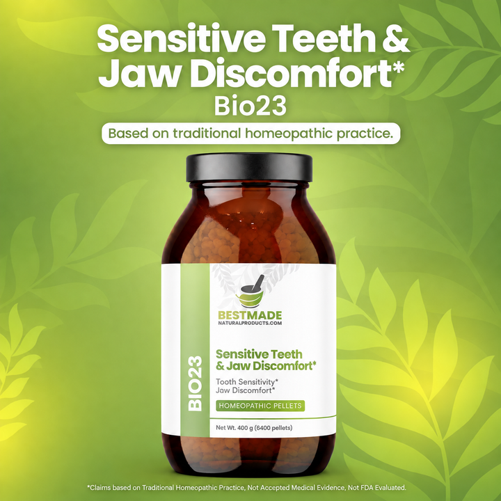 Toothache &amp; Jaw Pain BIO23 - Cell Salt Combination for Tooth Sensitivity and Oral Discomfort | 6400 Pellets