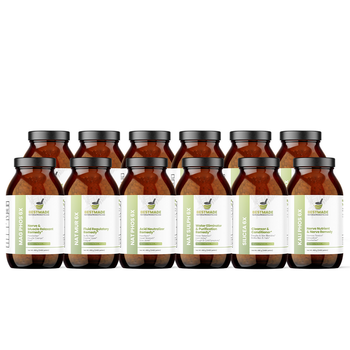 Classic Tissue Cell Salt Kit - All 12 Schussler Cell Salts, Boosts The Immune System, Provides Vital Cellular Nutrition, Easy to Use Remedy Chart | 12 Premium Jars, Extra Large Kit