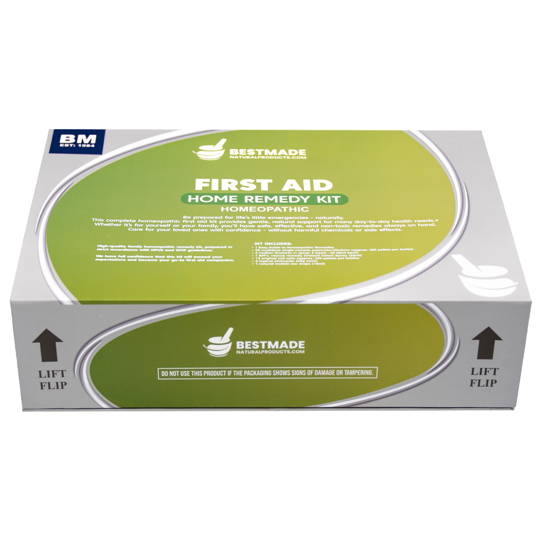 First Aid Homeopathic Home Remedy Kit - 72 Full-sized Bottles of Common Homeopathic Remedies, 12 Cell Salts &amp; Self-Help Guide Included | 15lb Briefcase Design White, 72 Bottles