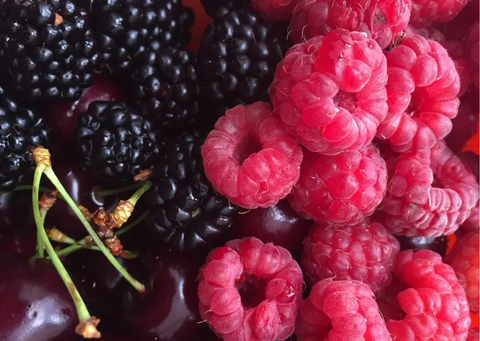 Berries, cherries, and pomegranates