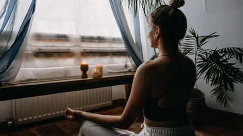 Woman meditating