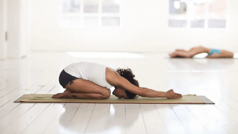 Woman practicing yoga