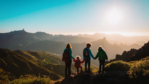 Family hiking