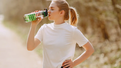 Woman drinking water