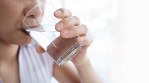 Woman drinking water