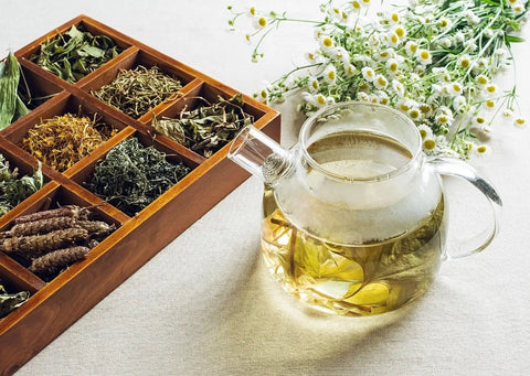 Dried herbs and herbal tea