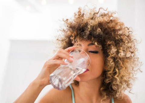 Woman drinking water