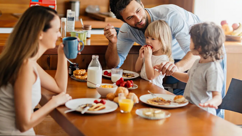 Family having dinner