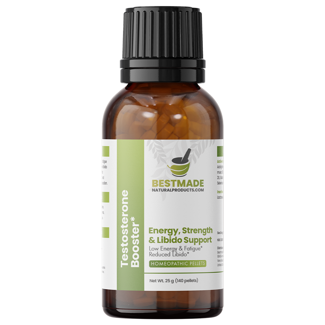 Testosterone Booster for Men - Support for Muscle Mass, Libido &amp; Energy | Homeopathic, Non-Toxic, Natural 140 Pellets