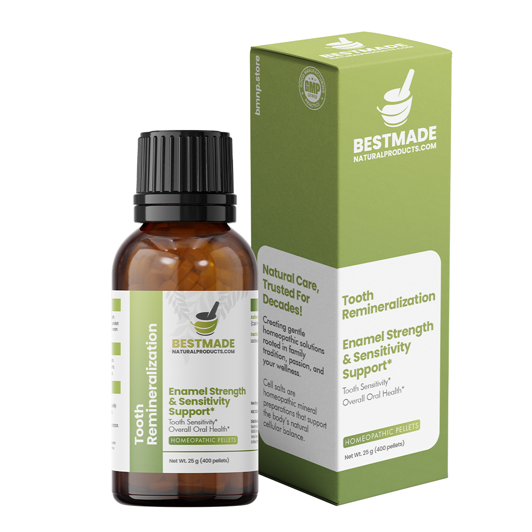 Tooth Remineralization Support - Cell Salt Combination to Reduce Sensitivity, Protect Enamel & Strengthen Teeth | Homeopathic, Non-Toxic, Natural, 400 Pellets