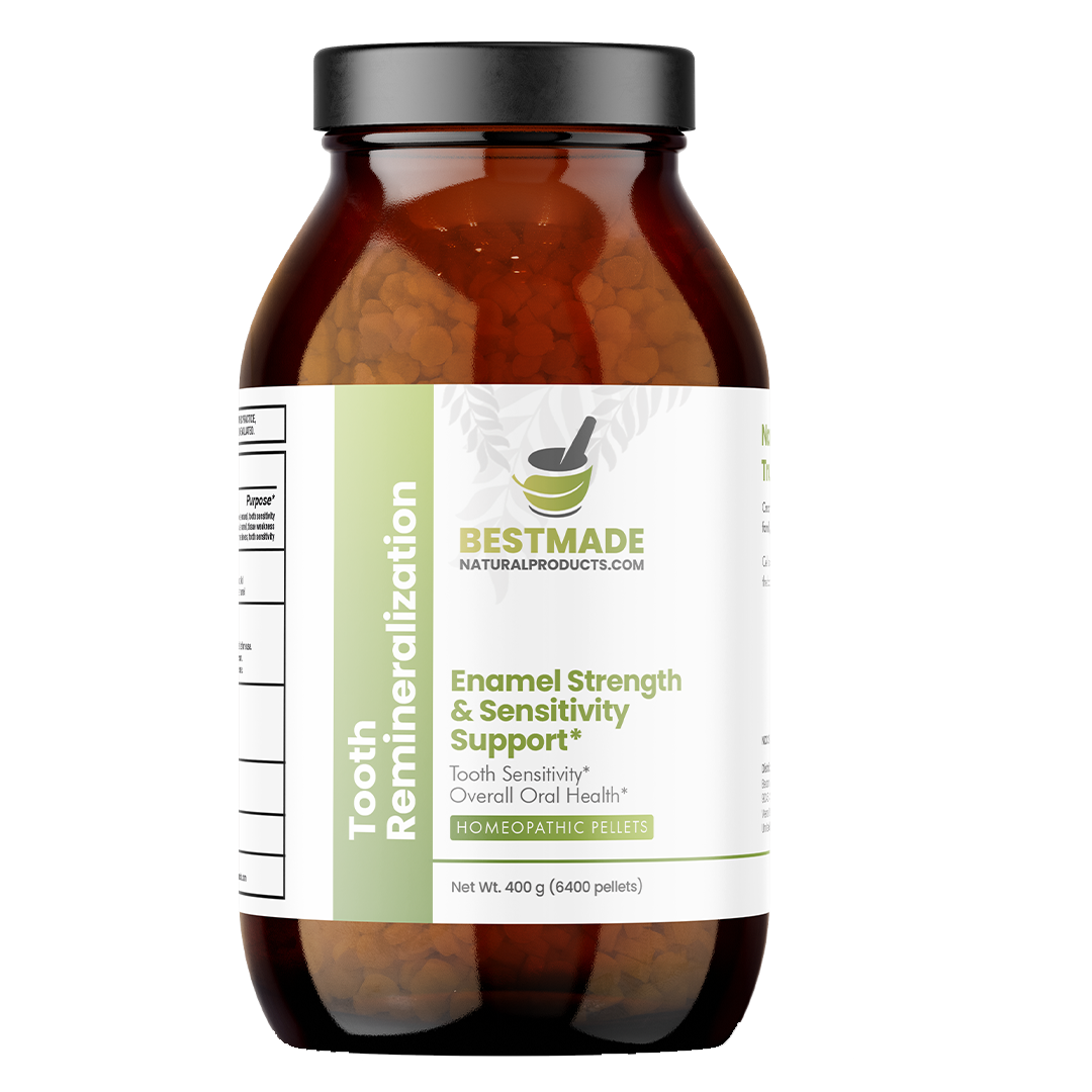 Tooth Remineralization Support - Cell Salt Combination to Reduce Sensitivity, Protect Enamel &amp; Strengthen Teeth | Homeopathic, Non-Toxic, Natural, Pellets, Big Jar