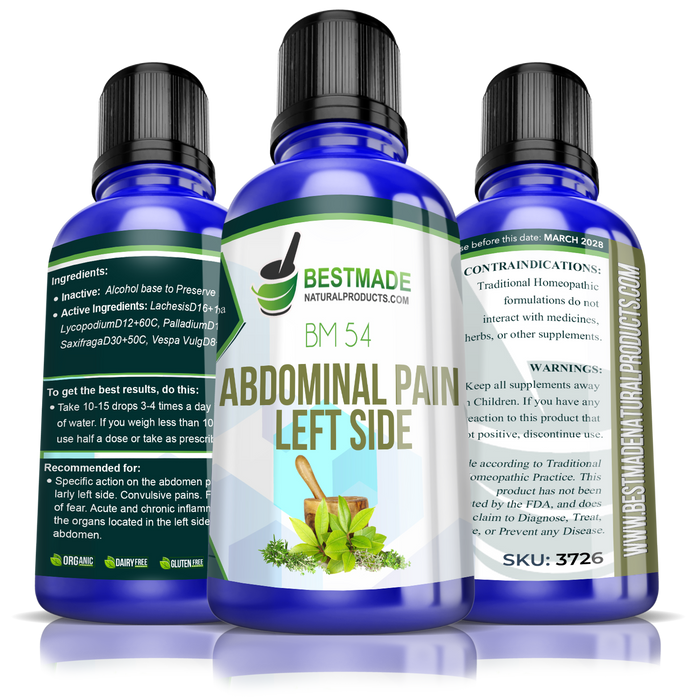Abdominal Pain Left Side Natural Remedy (BM54) - Simple