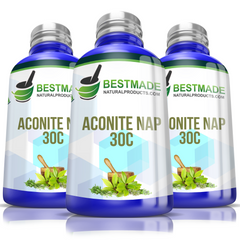 Bestmade Single Remedy  Aconitum Napellus  for Fear, Anxiety and Restlessness - Triple Pack- Save 30%