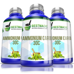 Bestmade Single Remedy Ammonium Carbonicum for Cough & Head Cold Triple Pack- Save 30%