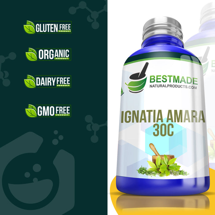 BestMade Natural Ignatia Amara Pills for Nervousness Relief 