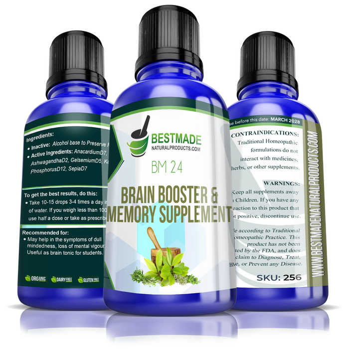 Brain Booster & Memory Supplement BM24 30mL- Learn better. -