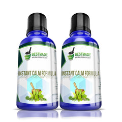 Double Pack Instant Calm Formula Advanced Flower Therapy Remedies 30ml to Reduce Anxiety, A Natural Stress Relief Product that Promotes Calm - Focus