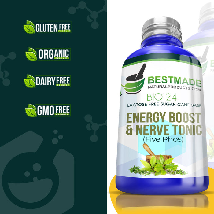 Energy Boost and Nerve Tonic Remedy (Bio24) Lactose Free - 