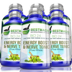 Energy Boost and Nerve Tonic Remedy (Bio24) Lactose Free Six Pack- Save 50%