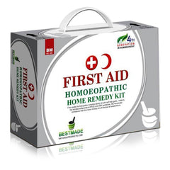 First Aid Home Remedy Kit with Cell Salts, Self-Help Guide, and Full-Sized Bottles of Homeopathic Remedies - 15lb Briefcase Design White, 70 Bottles