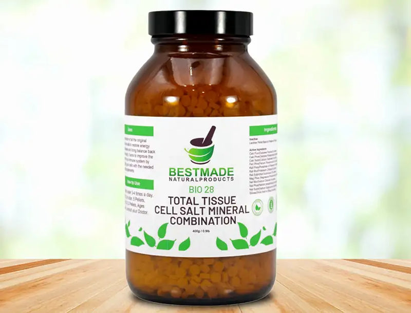 Total Tissue Cell Salt Mineral Combination BIO28 - Helps Your Body Absorb and Use Nutrients, Increases Energy Levels, Helps Improve Sleep Patterns, Overall Health and Vitality | Pellets, Big Jar