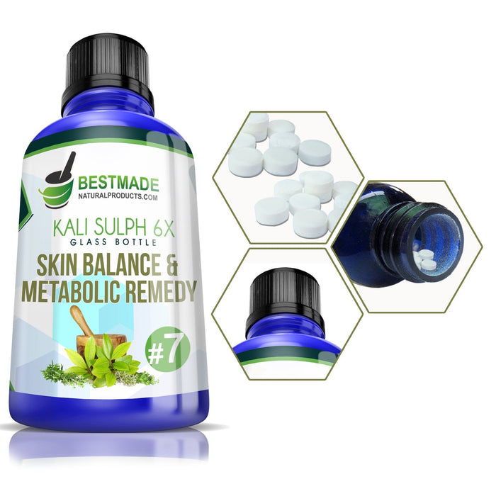 Kali Sulphuricum 6x | Skin Balance & Metabolic Remedy Glass 