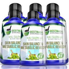 Kali Sulphuricum 6x | Skin Balance & Metabolic Remedy Glass Bottle Six Pack- Save 50%