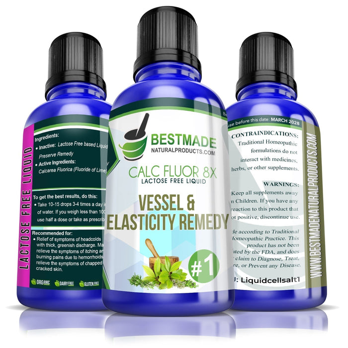 Liquid Calcarea Fluorica 8x | Vessel & Elasticity Remedy - 