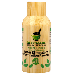 Nat Sulph 6x (Natrum Sulphuricum) Vegan & Lactose-free Cell Salt - Water Eliminator & Purification Natural Remedy, Helpful for Coughs & Colds | 350 Pellets, Glass Bottle with Bamboo Cover