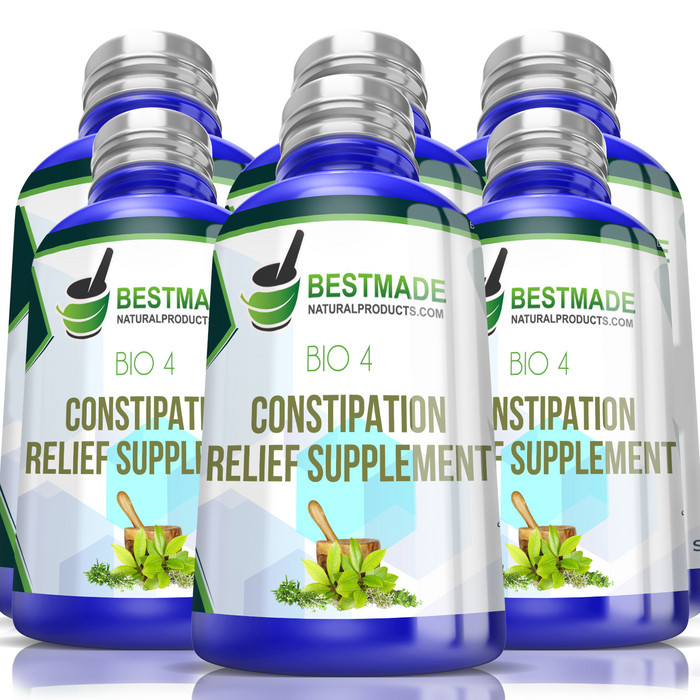 Natural Constipation Support Supplement Bio4 Six Pack- Save